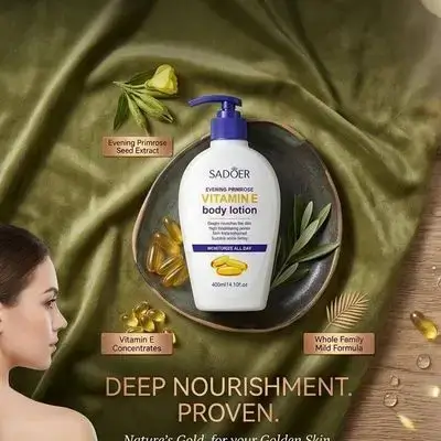SADOER Evening Primrose Vitamin E Body Lotion (400ml)