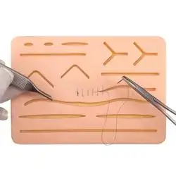 Medical student nurse sture pad , simulated blood vessel skin silicone module realistic human body surface skin