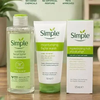 Simple skincare routine set