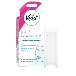 Facial Cold Wax Strips Sensitive Skin 20pcs VEET