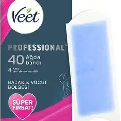 Veet Professional Leg and Body Wax Strips 40 Sensitive
