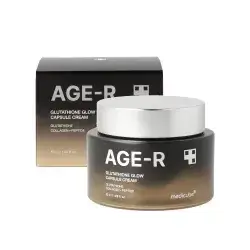ميديكيوب كريم تفتيح البشرة و مكافحة الشيخوخة بالجلوتاثيون و الكولاجين//MedicubeAGE-R Glutathione Glow Capsule Facial Cream, Antioxidant Moisturizer, Collagen Peptide For Hydrating Glow