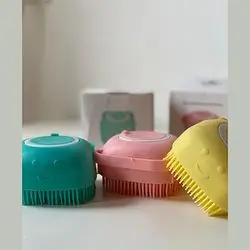 Shampoo-Dispensing Scrub Brushes - Three Colors