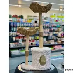 Natural Wood Cat Tower