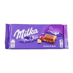 Milka Raisins & Nuts 100 Gm