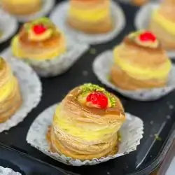 French Pastries Filled With Pastry Cream