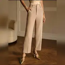 MOTF Classy SEAM FRONT SLANT POCKET SUIT PANTS - XS