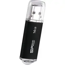Flash Memory USB 2.0 Ultima-II I-Series Silicone Power 16GB Metal Shape Black
