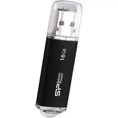 Flash Memory USB 2.0 Ultima-II I-Series Silicone Power 16GB Metal Shape Black