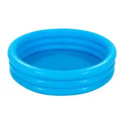 Intex Crystal Blue 3-Ring Inflatable Kids Swimming Pool (168cm x 38cm)
