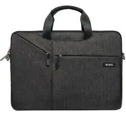 WiWU Pioneer Pro Tablet Bag Laptop Sleeve Protective Case for iPad Multifunctional Carrying Handbag 15.6, Black