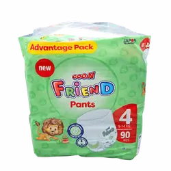 Friend Baby Diapers Shorts No. 4, 90 Count