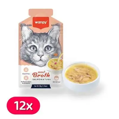 Wanpy Broth Salmon & Tuna 12x