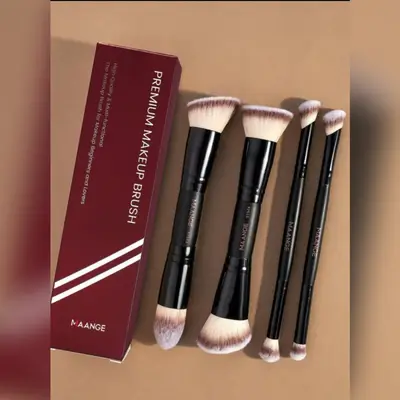 MAANGE 4pcs Professional Dual-Ended Makeup Brush Set