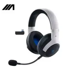 Razer Kaira Pro HyperSpeed Wireless Gaming Headset with Haptics for Playstation 5 / PS5, PS4, PC, Mobile: Titanium 50mm Drivers - Hybrid Mic - Low Latency Bluetooth - 30 Hr Battery - White & Black