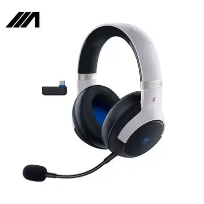 Razer Kaira Pro HyperSpeed Wireless Gaming Headset with Haptics for Playstation 5 / PS5, PS4, PC, Mobile: Titanium 50mm Drivers - Hybrid Mic - Low Latency Bluetooth - 30 Hr Battery - White & Black