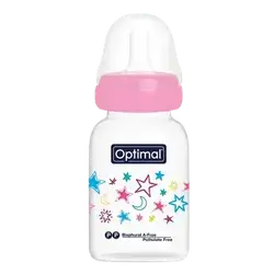 Anti-Colic Wide Round Silicone Nipple 0+ Months Slow Flow PINK 140ml OPB-1025(P) _ Optimal