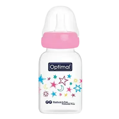 Anti-Colic Wide Round Silicone Nipple 0+ Months Slow Flow PINK 140ml OPB-1025(P) _ Optimal