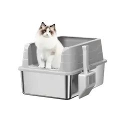 E435 Stainless Steel Cat Litter Tray Box