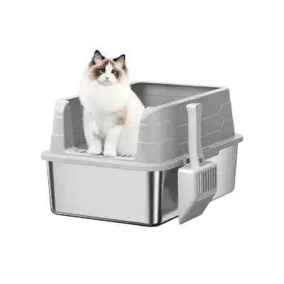 E435 Stainless Steel Cat Litter Tray Box
