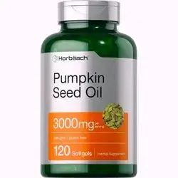 Pumpkin Seed Oil, 3000mg, pumpkin seed, Natural DHT Blocker, great for hair growth, anti hair loss, Supports Prostate Health, prostate health, omega fatty acids, for men and women, 120 Softgels