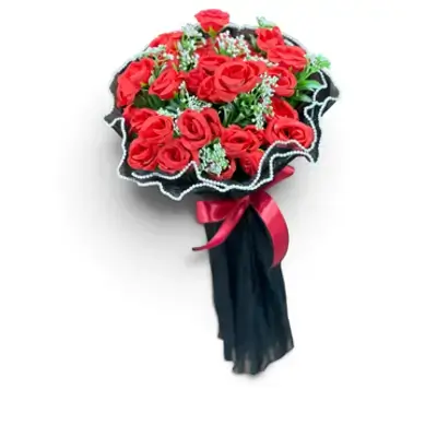 The flower is artificial, not natural