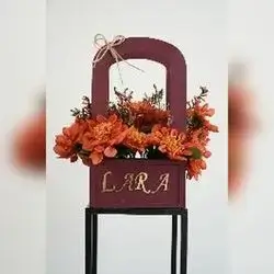 Orange Flower Handle Arrangement