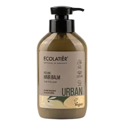 URBAN Volume Hair Balm for Thin Hair Plant Protein & Aloe Vera 400ml _ ECOLATIER