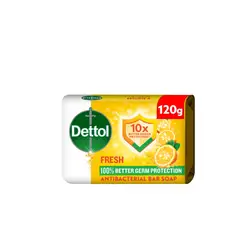 Dettol Fresh Bar Soap, Citrus & Orange Blossom Scent, 120g