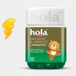 hola growth & appetite +probiotics 60 gummies