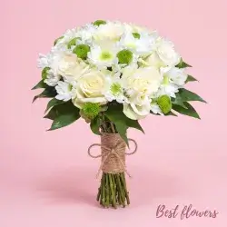The Bride's Flower-Offwhite&Green