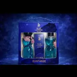 The Blue Laverne Bakhoor collection is a unisex oriental woody fragrance that includes a perfume, body lotion, and scented splash.