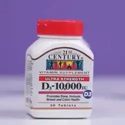 21ST CENTURY D3- 10,000 IU 30 TABLETS