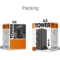 6 AC Tower Extension Power Socket