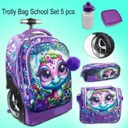 Trolley Bag School Set 5pcs