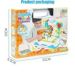 Creative screw building kit with children's drill 237 pieces