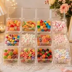 بۆكس اكرلیك جوكليت و ميوه(5*5سم) (3عدد)