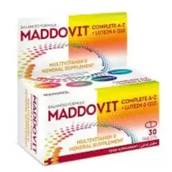 maddovit complete a-z +luten & q10 multivitamin & mineral supplement 30 tablets