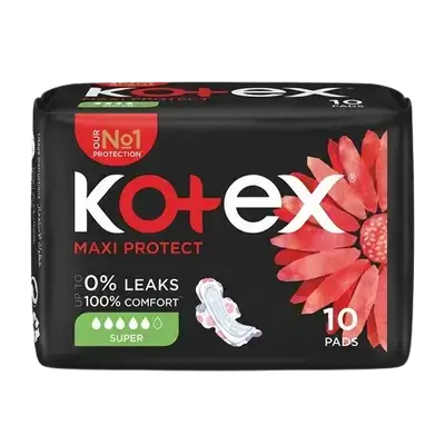 Kotex Maxi Protect Super 10 Pads _ Kimberly-Clark