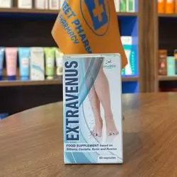 extravenus  food supplement based on bilberry , cantella ,rutin and ruscus 60 capsules 