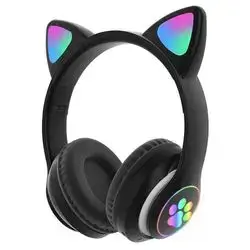 STN-28 cat ear headphones feature glowing LED lights on the ear cups