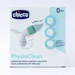 Chicco PhysioClean Nasal Aspirator Soft & Easy/شفاطة تنظيف الأنف للطفل من عمر 0 شهر وما فوق