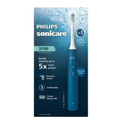 Sonicare 3100 Rechargeable Toothbrush Marine Blue _ PHILIPS