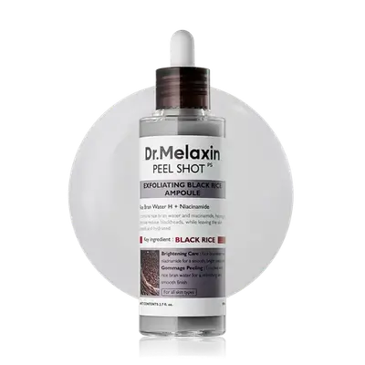 Peel Shot Exfoliating Black Rice Ampoule With Niacinamide 80ml _ Dr. Melaxin