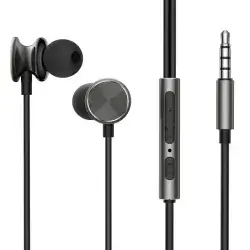 Joyroom JR-EW03 3.5mm Wired Series In-Ear Metal Earbuds (Dark Gray)