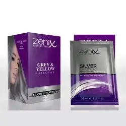 zenix hair care shampoo silver for grey and white hair sachets 35 ml