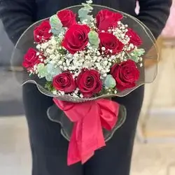 Rose And Gypsophila Flower Bouquet 
