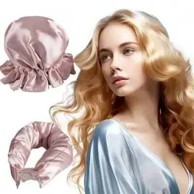 2pcs/Set No Heat Curling Roller & Curling Cap Combo, Slouchy Wavy Hair Styling Tool Set (1 Roller + 1 Coat)