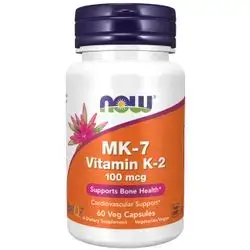 now MK-7 and vitamin K-2 60 capsules - bone support - vegan and diary free- made in the US