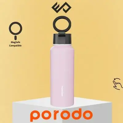 Porodo Lifestyle MagSafe Mount 1L Water Bottle - Pink